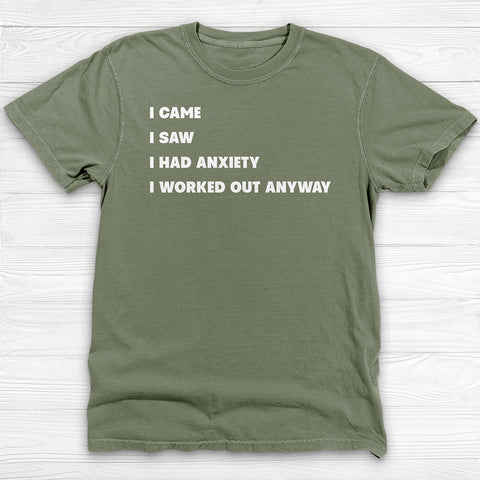Social Anxiety Gym Shirt Or Pump Cover, Courage And Persistence Tee