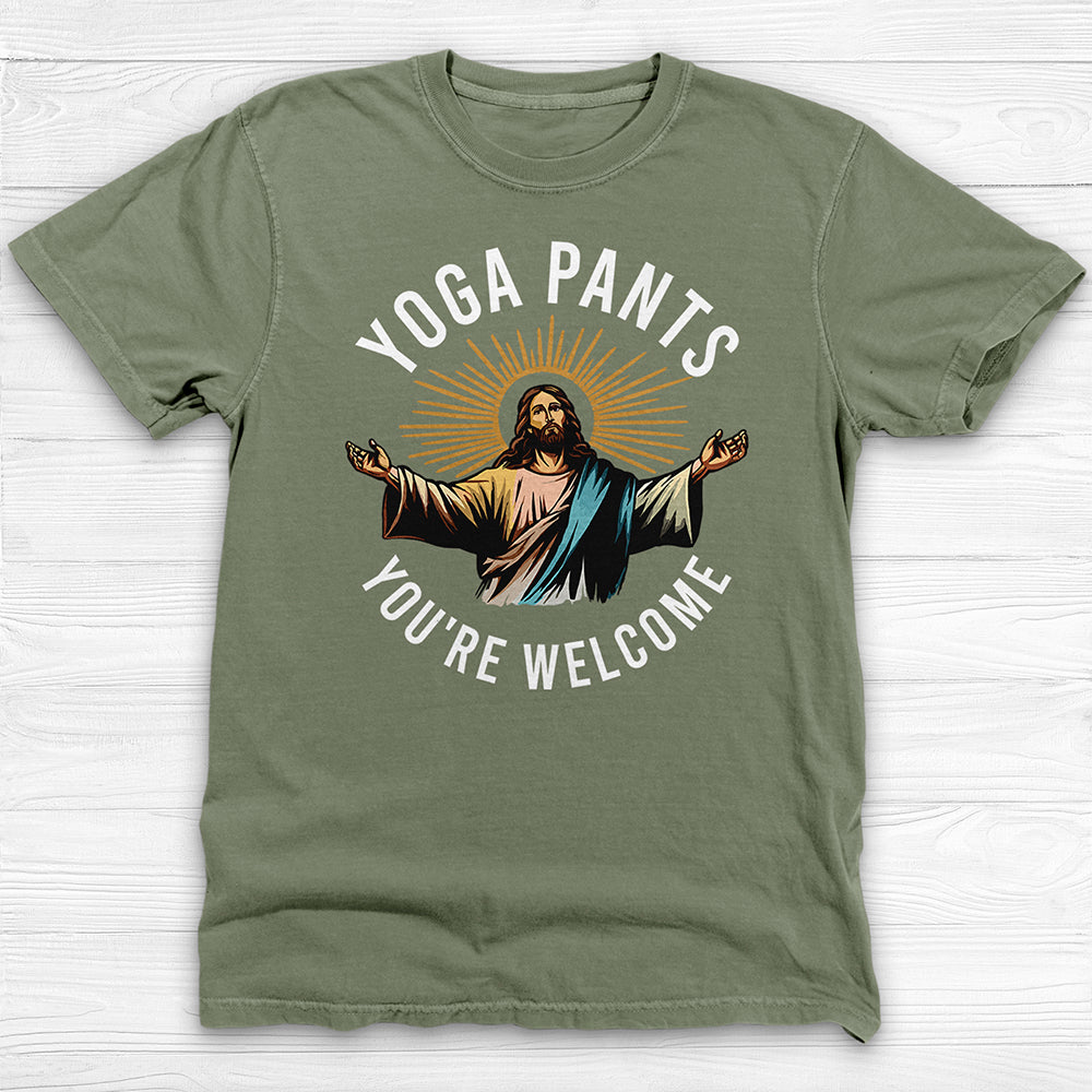 Jesus Funny Yoga Pants Gym Shirt or Pump Cover