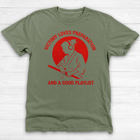 Victory Loves Preparation Samurai T-Shirt, Unisex Garment-Dyed Tee