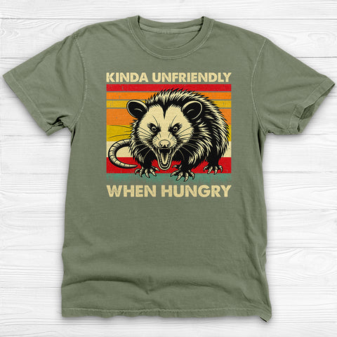 Kinda Unfriendly When Hungry Shirt - Cute Opossum Gym Tee