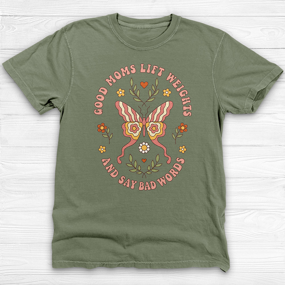 Good Moms Lift & Swear Cute Gym Tee Or Pump Cover-T-Shirt-Gym Classics