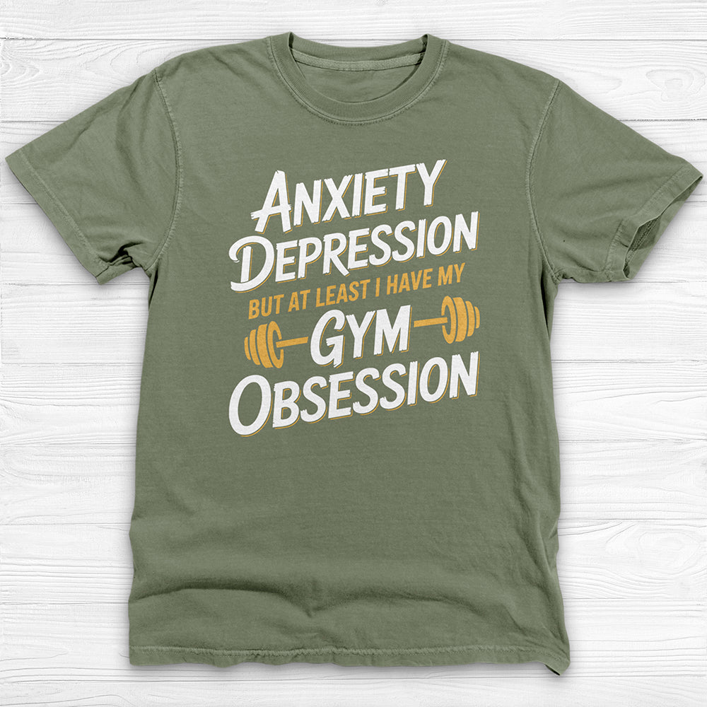 Anxiety Depression Gym Obsession Shirt, Mental Health Fitness Tee-T-Shirt-Gym Classics