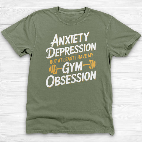 Anxiety Depression Gym Obsession Shirt, Mental Health Fitness Tee