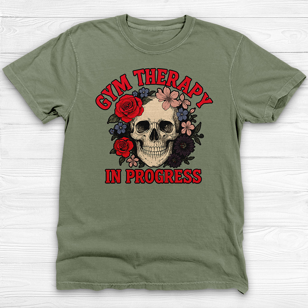 Gym Therapy Unisex Skull T-Shirt, Gym Self-Love Tee-T-Shirt-Gym Classics