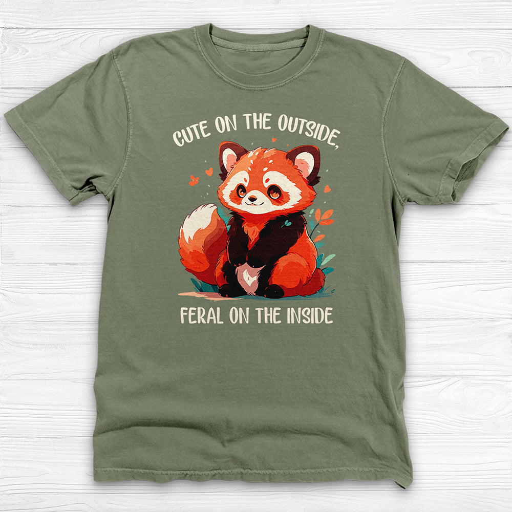 Cute But Feral Red Panda Gym Tee Or Pump Cover-T-Shirt-Gym Classics