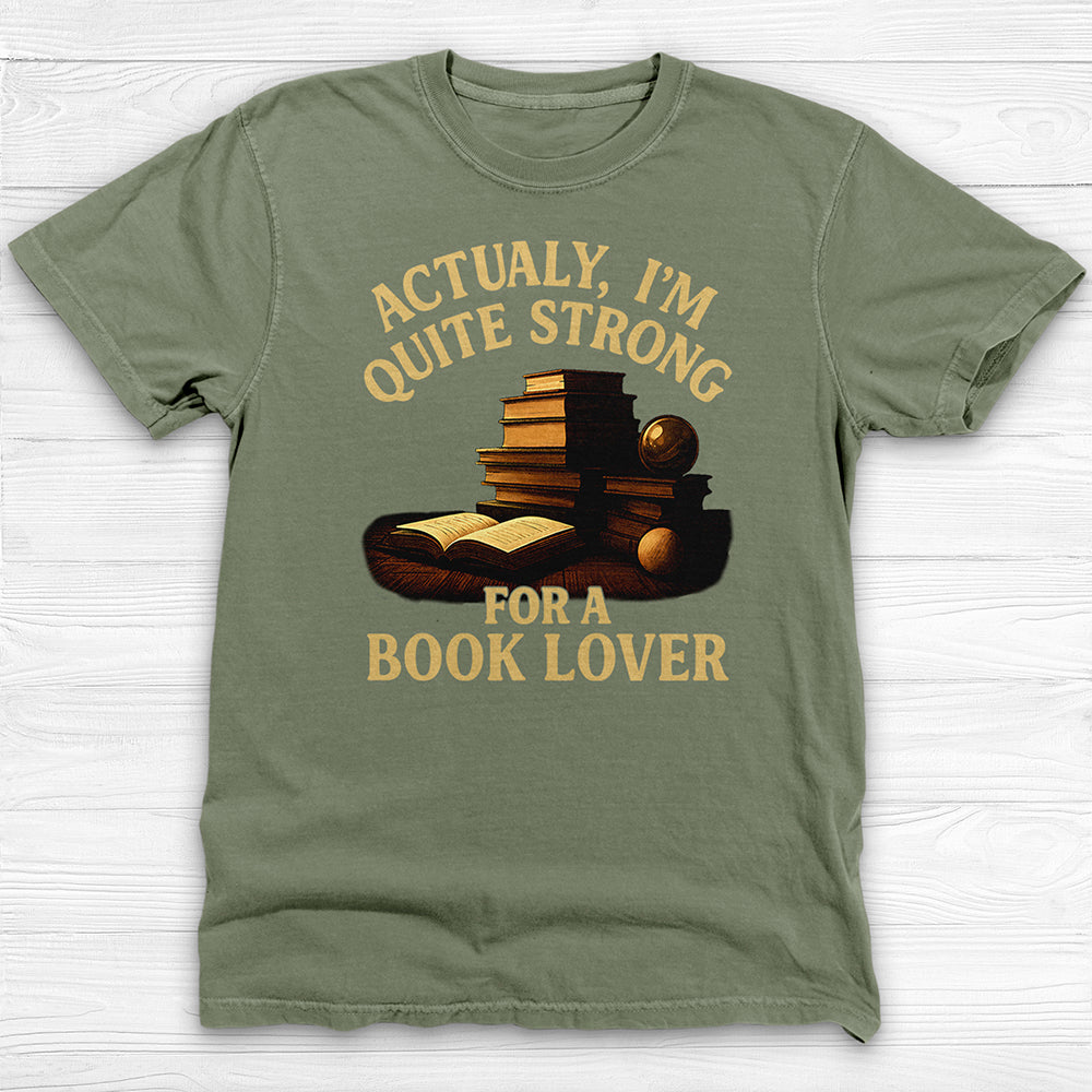 Strong For A Book Lover Gym T-Shirt, Funny Reading & Workout Tee-T-Shirt-Gym Classics