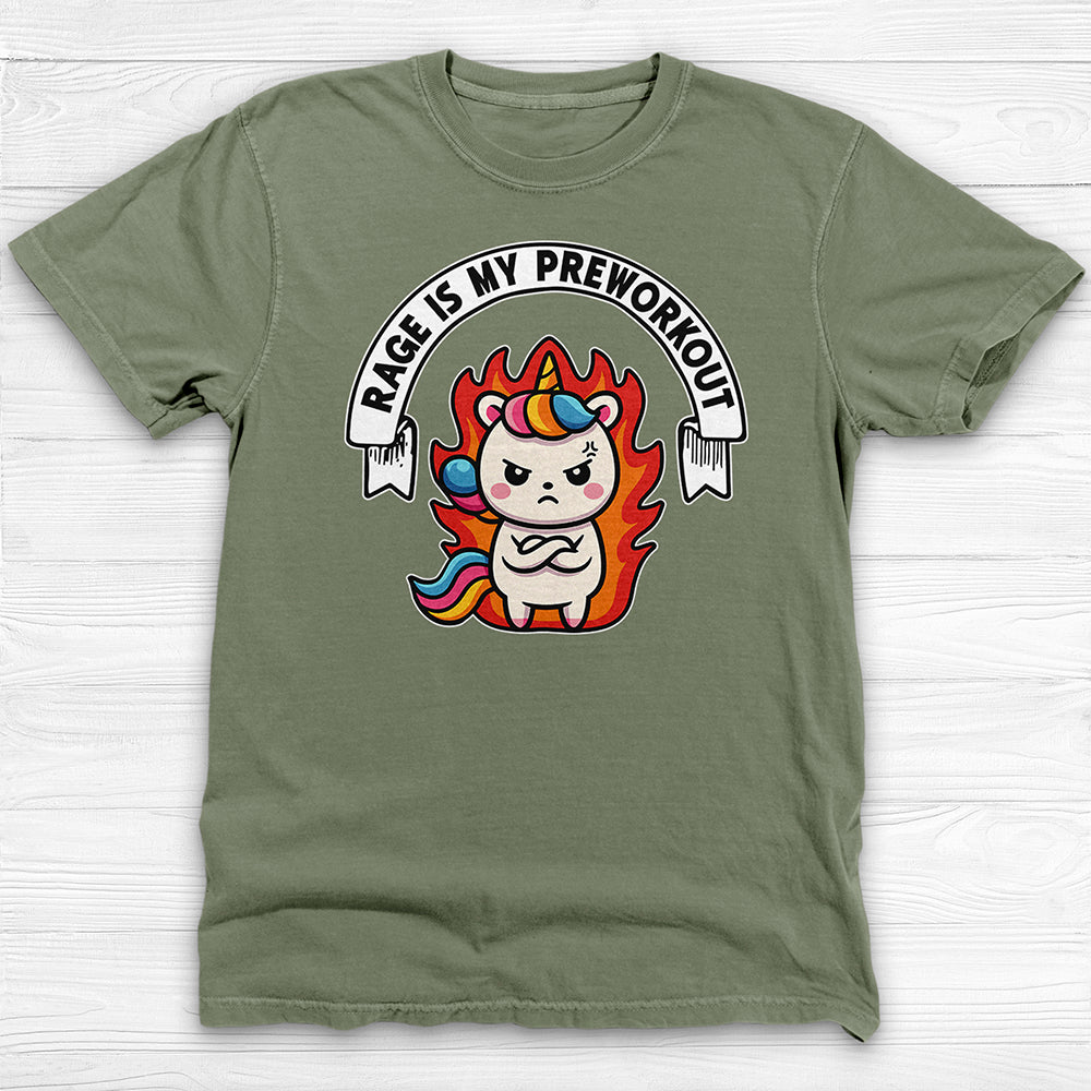 Rage Is My Preworkout Unicorn Shirt, Funny Gym Tee or Pump Cover-T-Shirt-Gym Classics