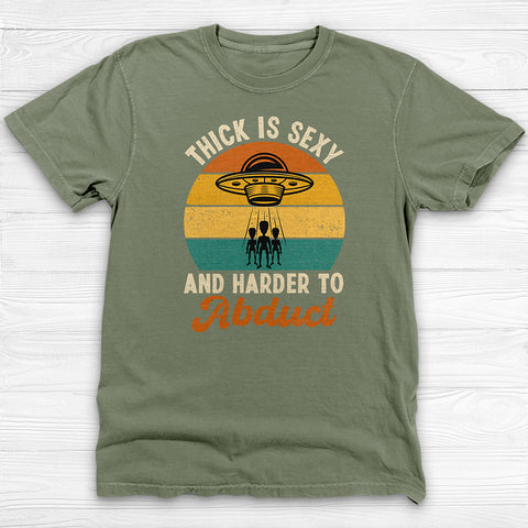 Thick Is Sexy Alien Abduction Funny Gym Tee or Pump Cover