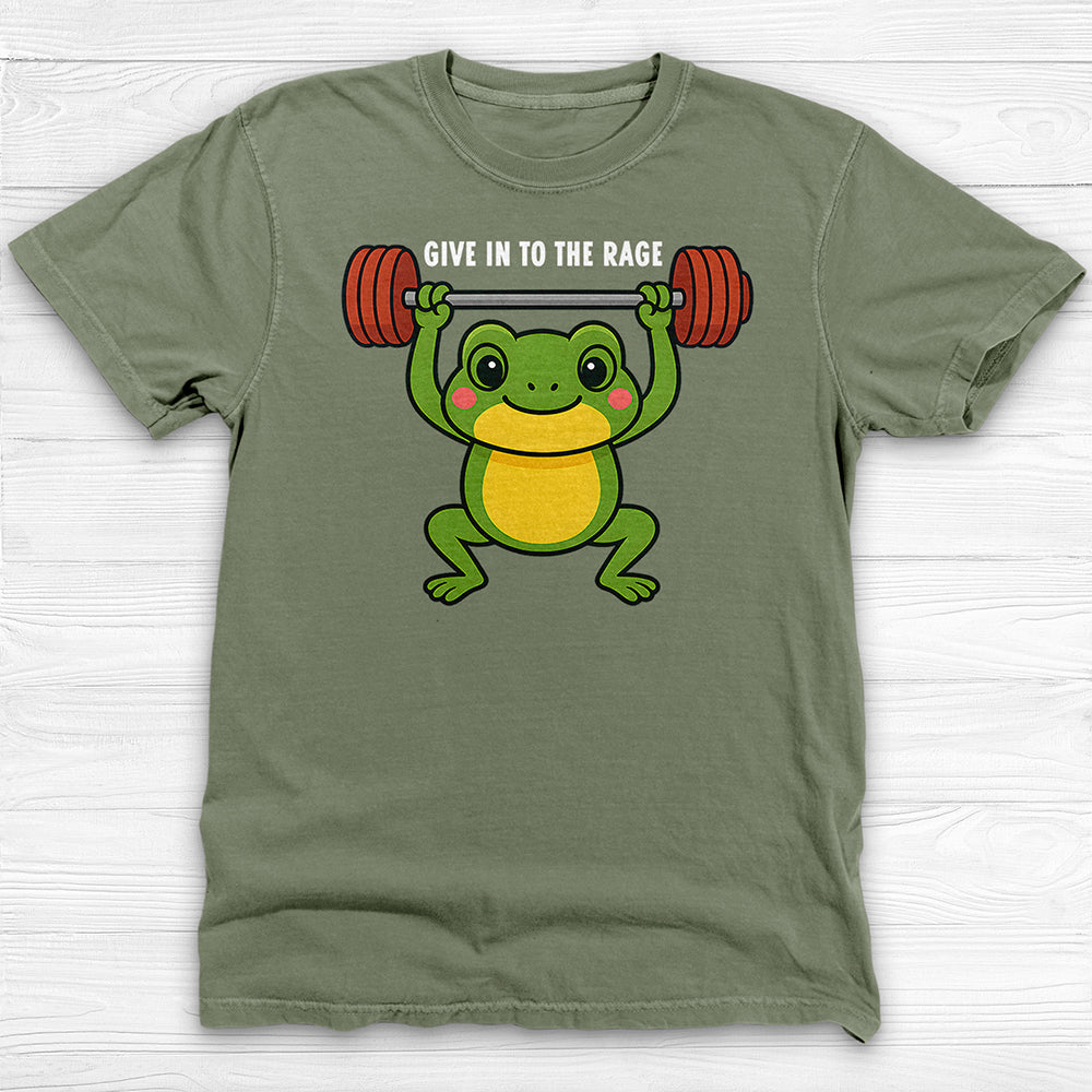 Give in to the Rage Shirt, Funny Frog Gym Tee or Pump Cover-T-Shirt-Gym Classics
