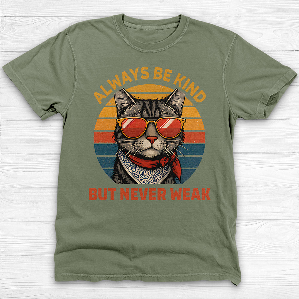 Be Kind But Never Weak Cool Cat Gym Shirt Or Pump Cover-T-Shirt-Gym Classics