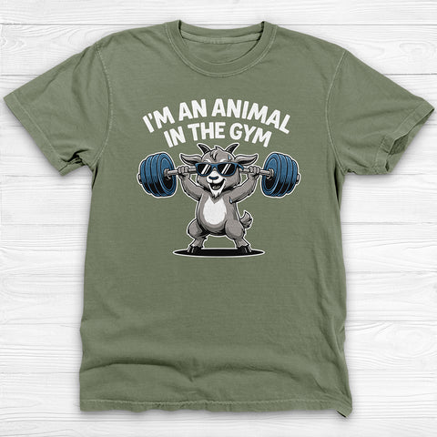 Cute Goat Gym Shirt, Funny Workout Tee or Pump Cover