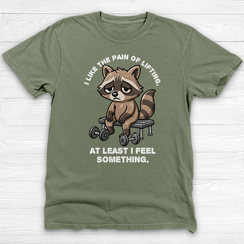 Cute Sad Raccoon Workout T-Shirt, Do It Sad Humorous Gym Tee