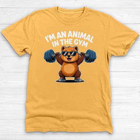 Cute Bear Gym Shirt, Funny Animal Workout Tee or Pump Cover