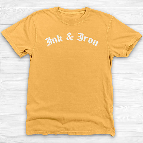 Ink & Iron Unisex Garment-Dyed T-Shirt - Vintage Vibe Gym Tee