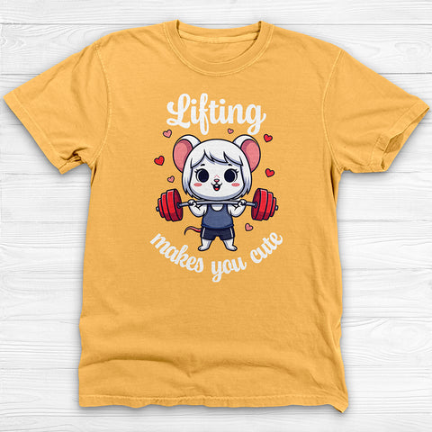 Lifting Makes You Cute Gym Shirt, Anime Style Workout Tee-T-Shirt-Gym Classics