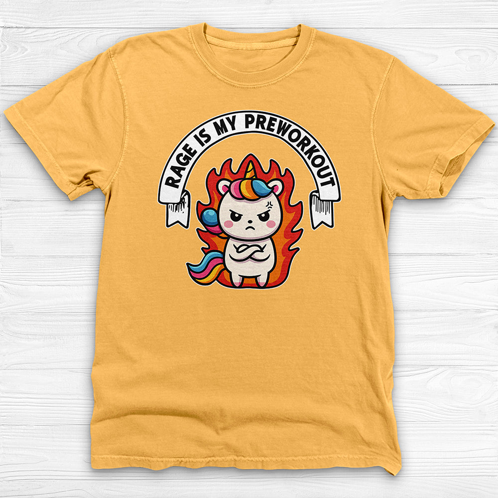 Rage Is My Preworkout Unicorn Shirt, Funny Gym Tee or Pump Cover-T-Shirt-Gym Classics