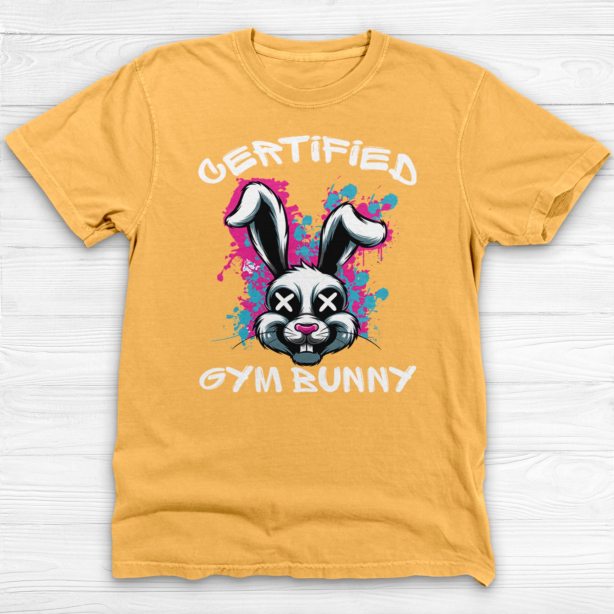 Certified Gym Bunny Tee Or Pump Cover, Cute But Dangerous-T-Shirt-Gym Classics