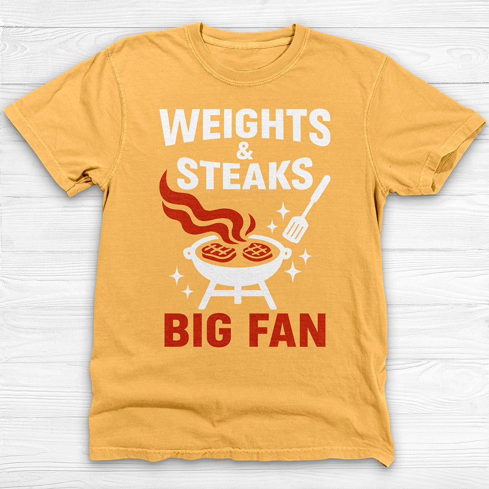Weights And Steaks Fan Gym Tee Or Pump Cover-T-Shirt-Gym Classics