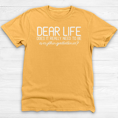 Dear Life Why All At Once, Comfy Gym Shirt or Pump Cover