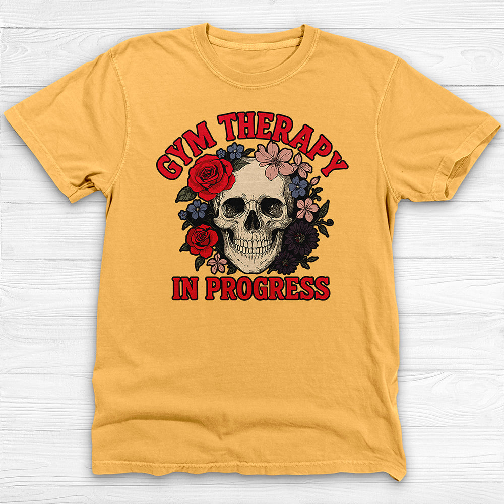 Gym Therapy Unisex Skull T-Shirt, Gym Self-Love Tee-T-Shirt-Gym Classics