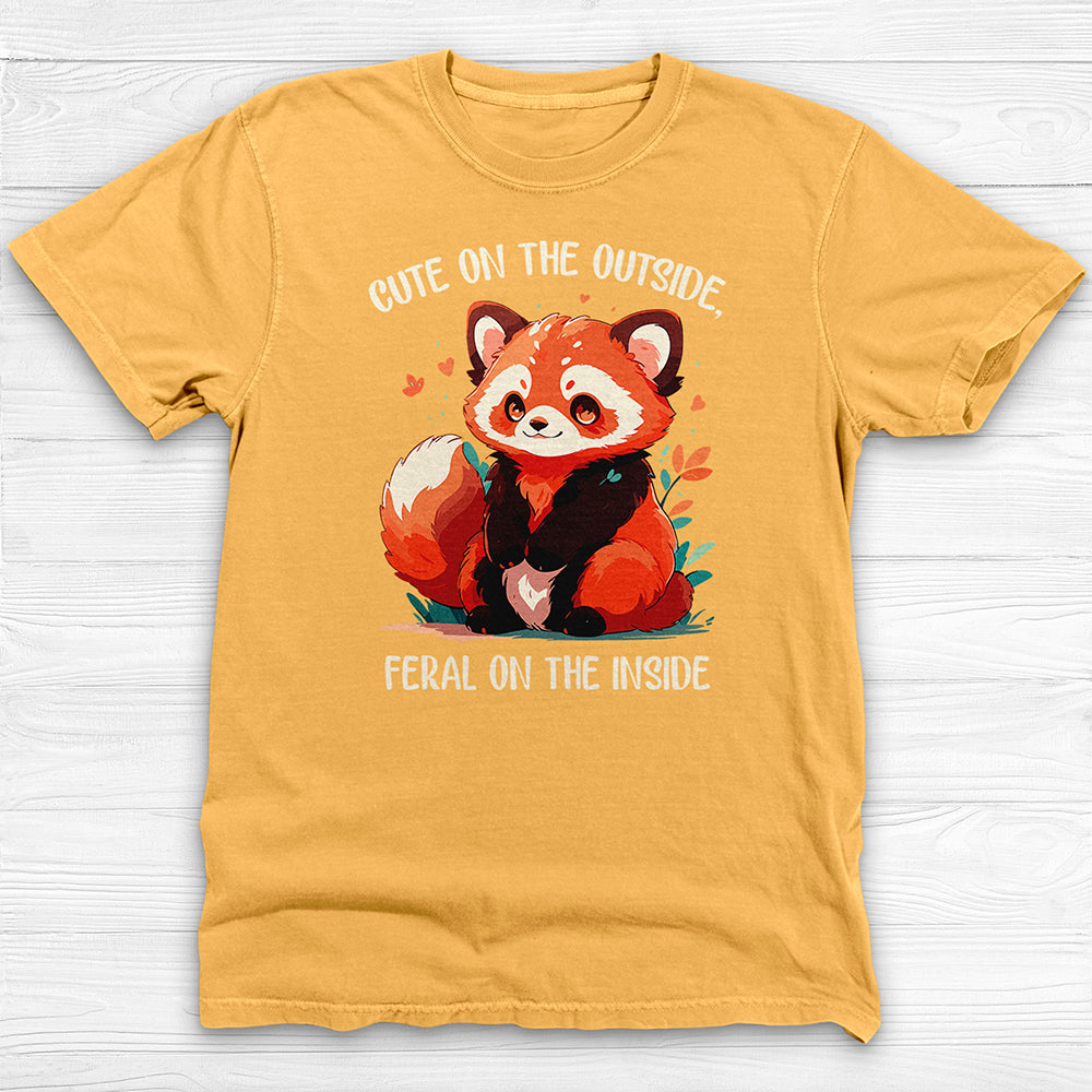 Cute But Feral Red Panda Gym Tee Or Pump Cover-T-Shirt-Gym Classics