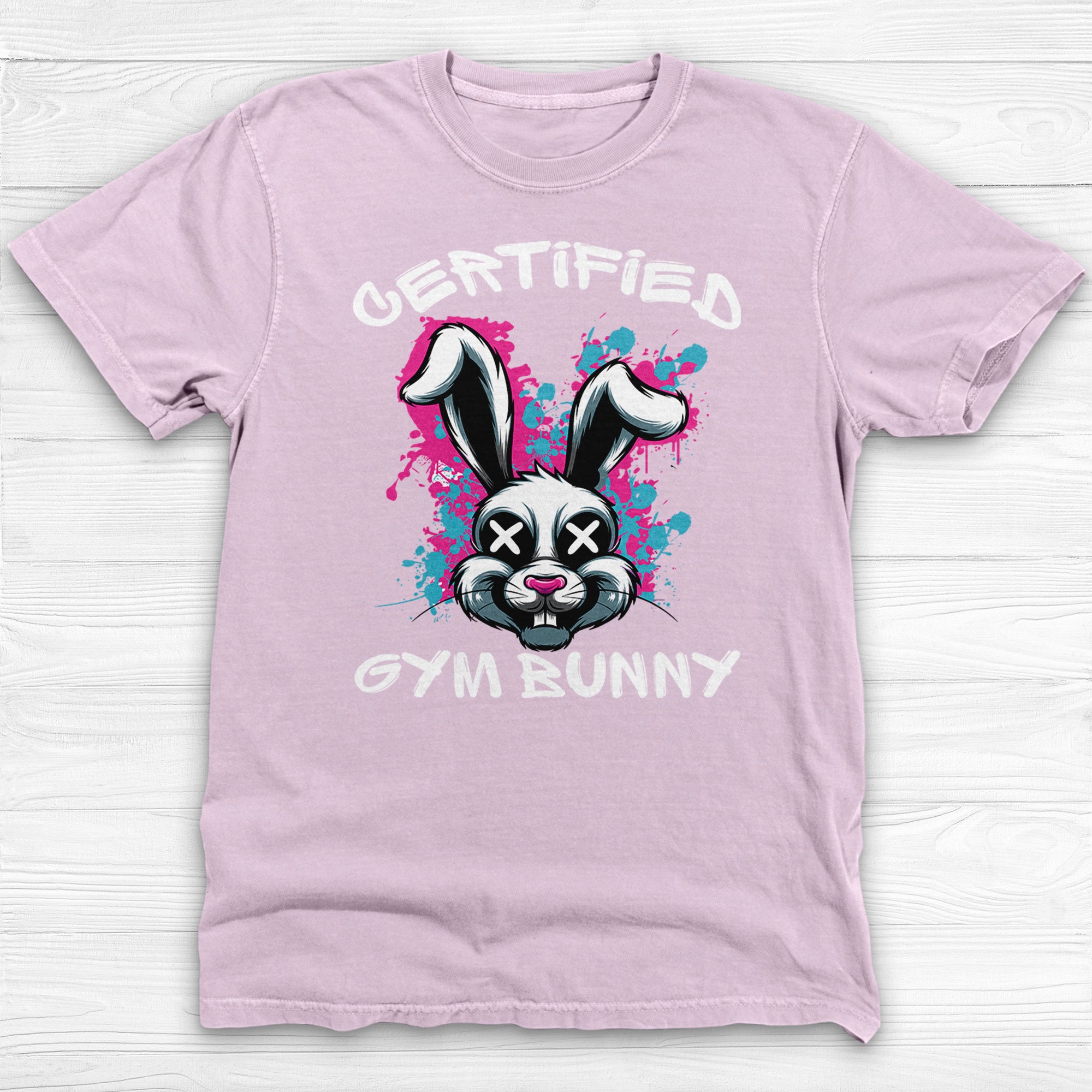 Certified Gym Bunny Tee Or Pump Cover, Cute But Dangerous-T-Shirt-Gym Classics