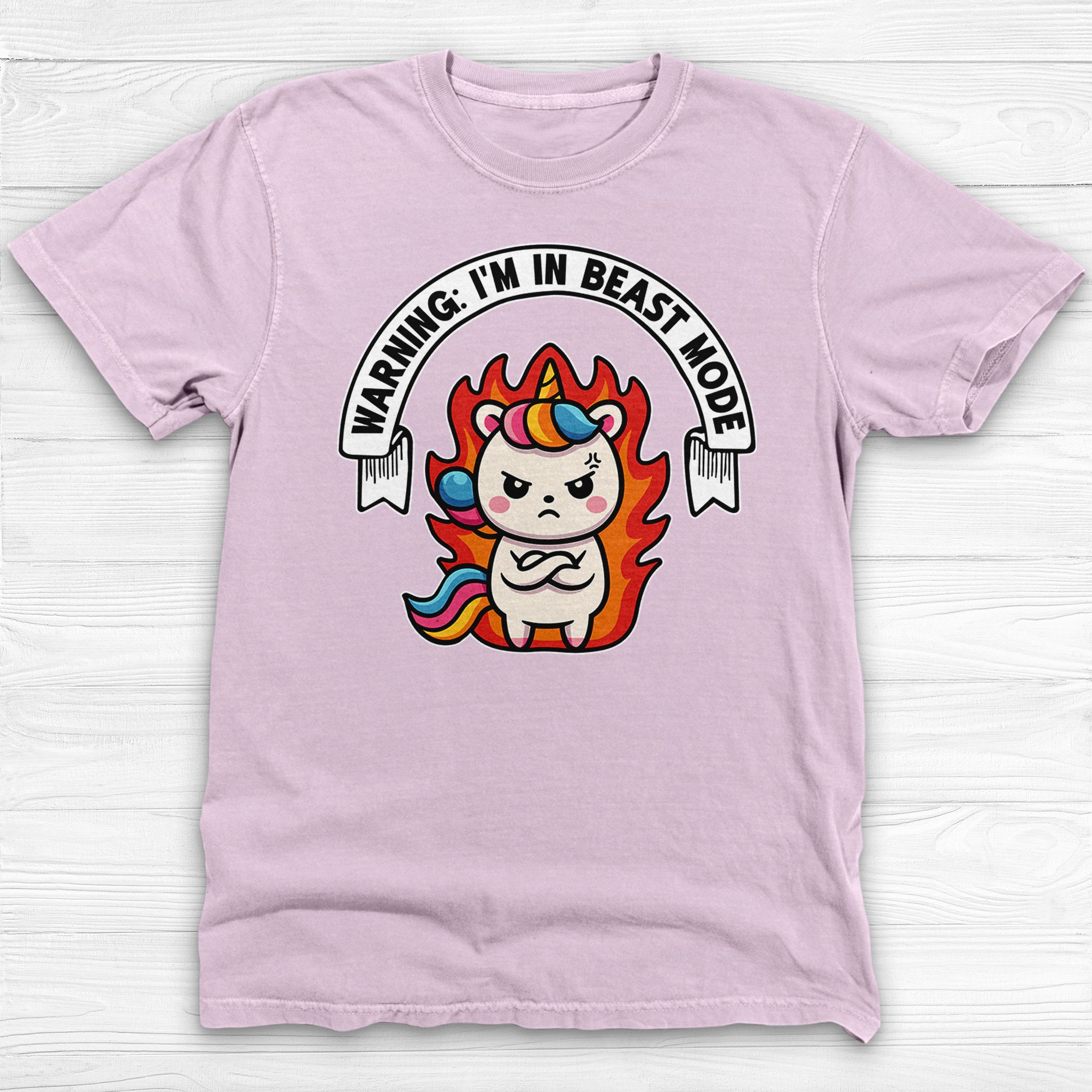 Warning Unicorn In Beast Mode Funny Unisex Gym Shirt Or Pump Cover-T-Shirt-Gym Classics