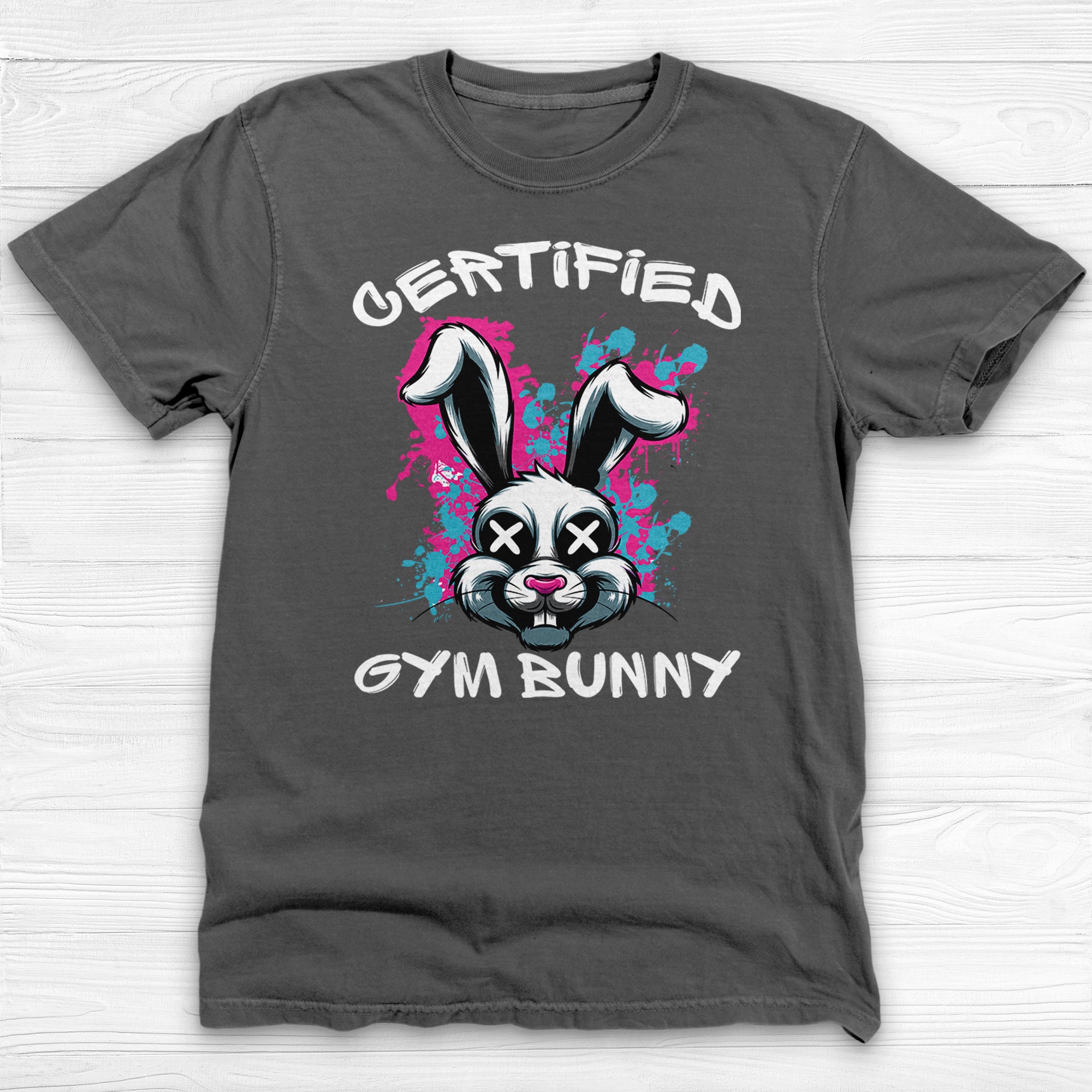 Certified Gym Bunny Tee Or Pump Cover, Cute But Dangerous-T-Shirt-Gym Classics