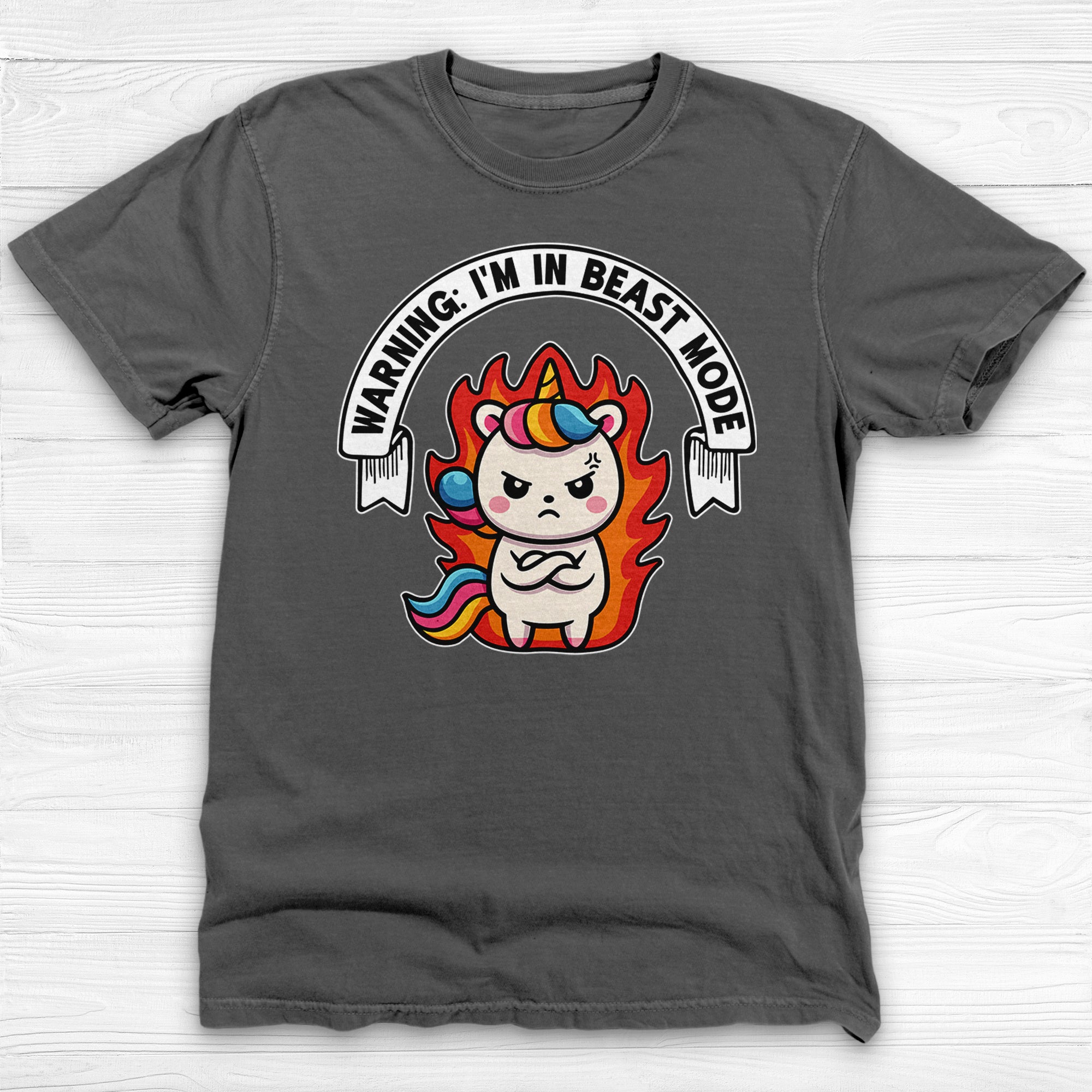 Warning Unicorn In Beast Mode Funny Unisex Gym Shirt Or Pump Cover-T-Shirt-Gym Classics
