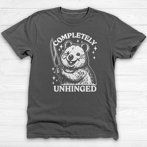 Completely Unhinged Gym Tee, Funny Animal Shirt