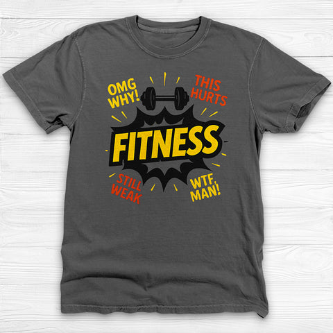 Fitness Joke Tee, Reluctant Sarcastic Fitness Tee