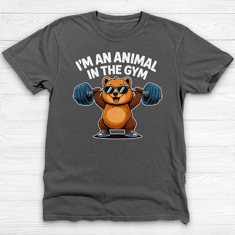 Cute Bear Gym Shirt, Funny Animal Workout Tee or Pump Cover