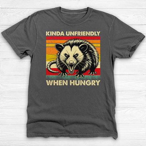 Kinda Unfriendly When Hungry Shirt - Cute Opossum Gym Tee