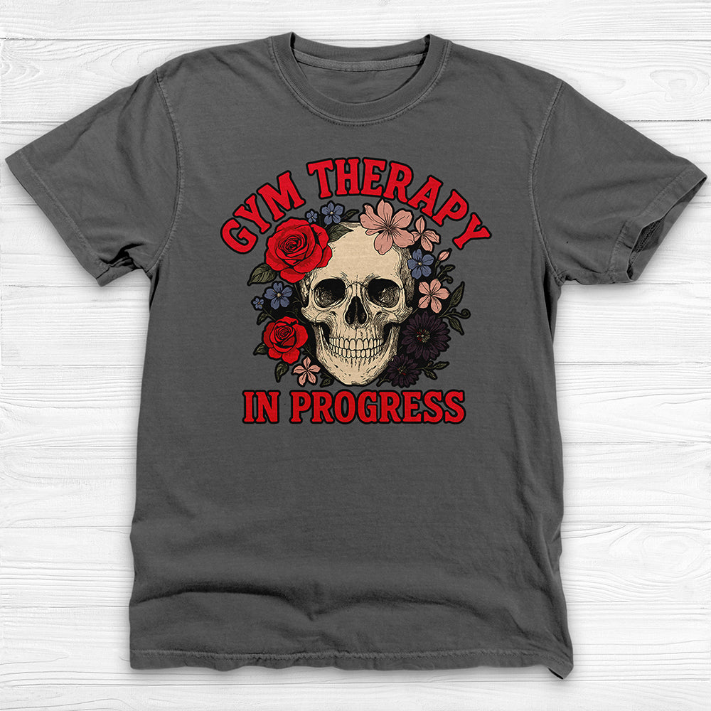 Gym Therapy Unisex Skull T-Shirt, Gym Self-Love Tee-T-Shirt-Gym Classics