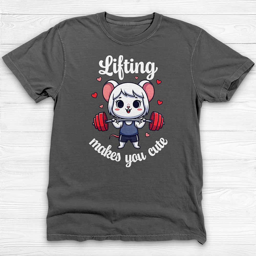 Lifting Makes You Cute Gym Shirt, Anime Style Workout Tee-T-Shirt-Gym Classics