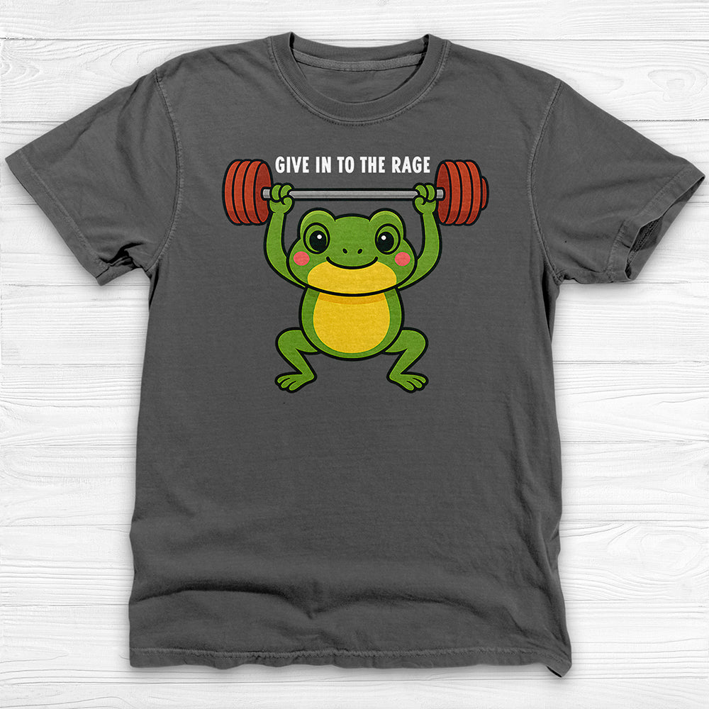 Give in to the Rage Shirt, Funny Frog Gym Tee or Pump Cover-T-Shirt-Gym Classics