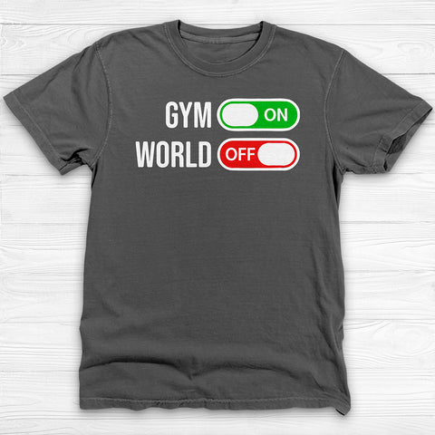 Gym On, World Off Mental Health Gym Tee Or Pump Cover