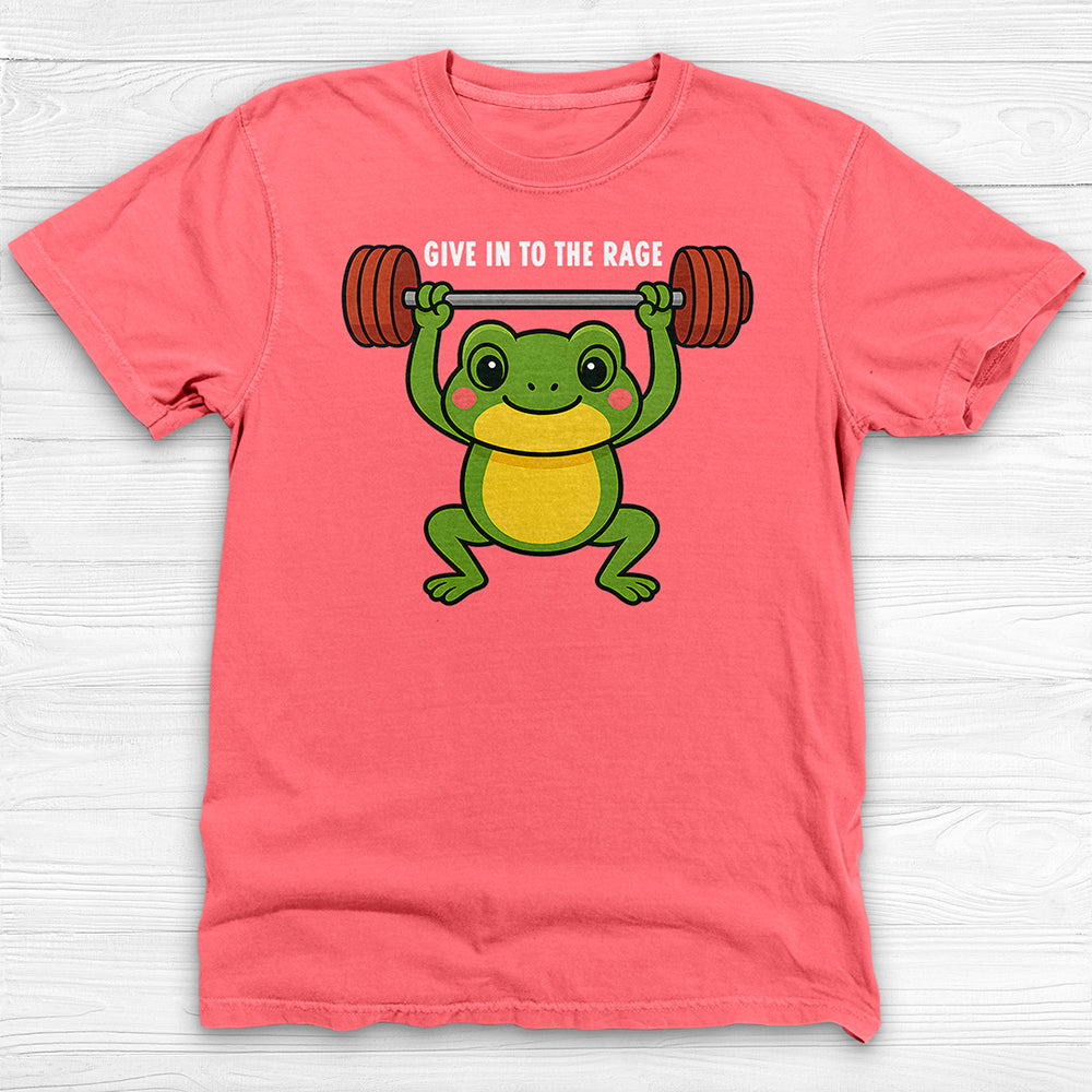 Give in to the Rage Shirt, Funny Frog Gym Tee or Pump Cover-T-Shirt-Gym Classics