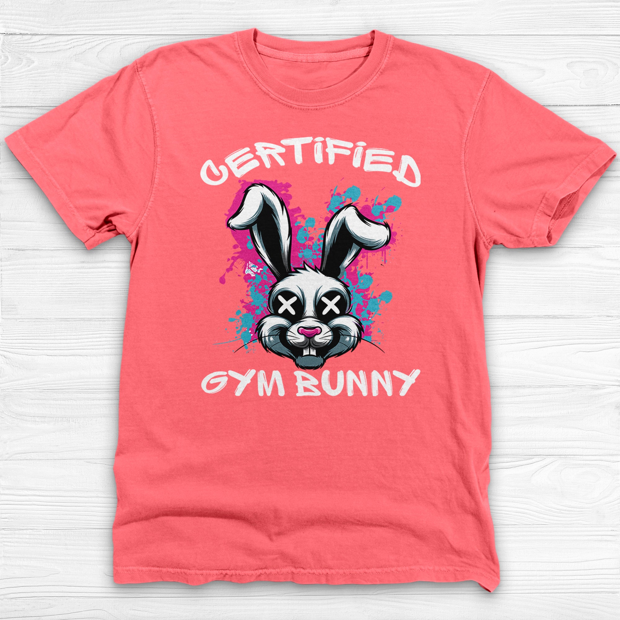 Certified Gym Bunny Tee Or Pump Cover, Cute But Dangerous-T-Shirt-Gym Classics