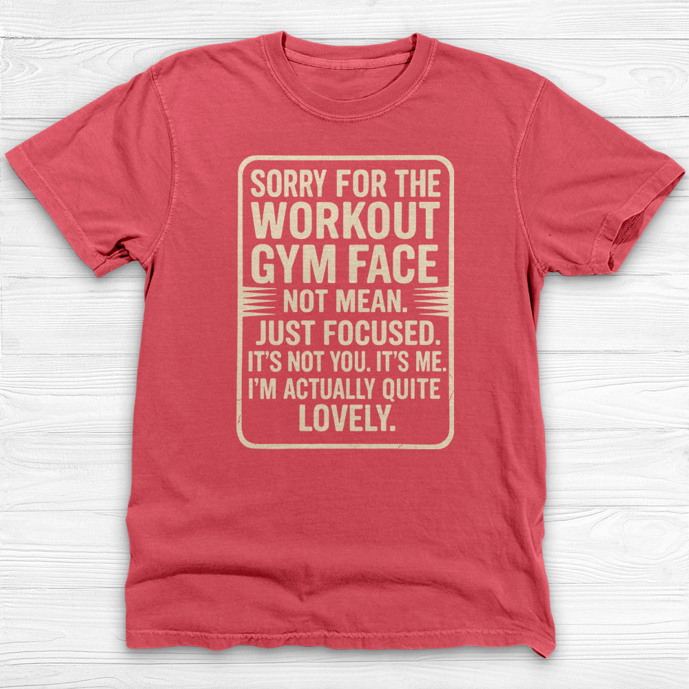 Funny Gym Face Workout Shirt, Women’s Motivational Fitness Tee-T-Shirt-Gym Classics
