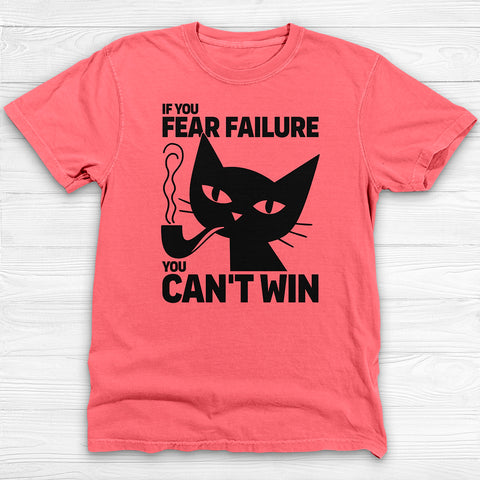 Don't Fear Failure Cat Wisdom Gym Tee or Pump Cover