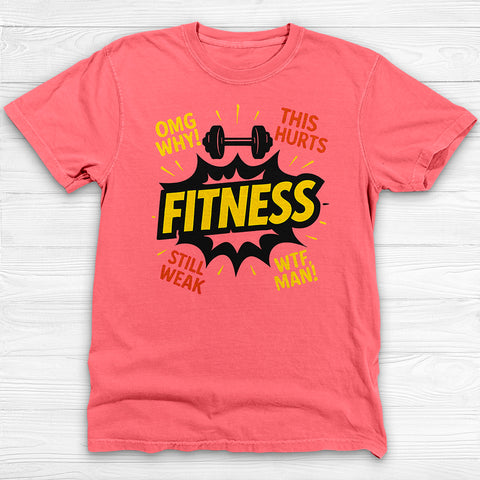 Fitness Joke Tee, Reluctant Sarcastic Fitness Tee