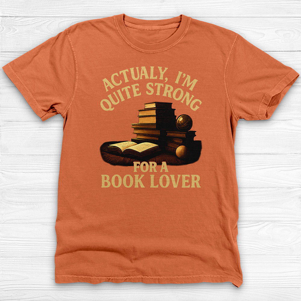Strong For A Book Lover Gym T-Shirt, Funny Reading & Workout Tee-T-Shirt-Gym Classics