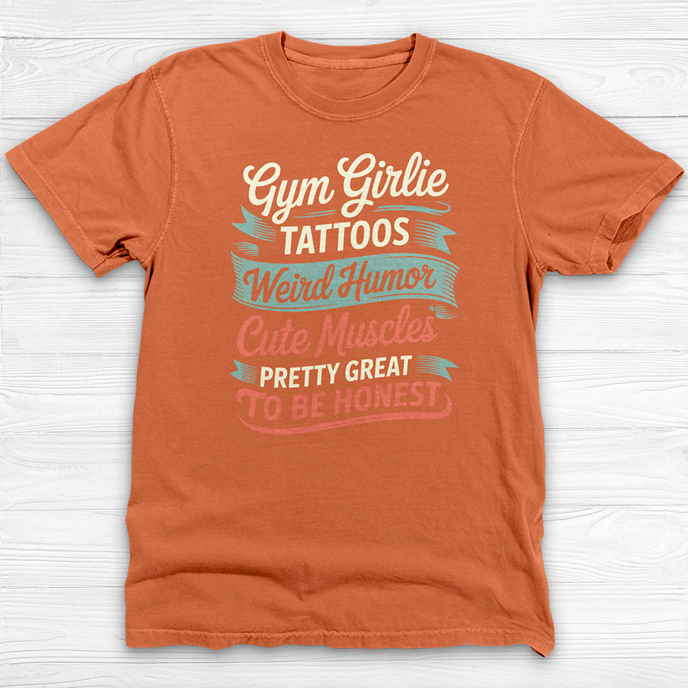 Gym Girlie Tattoos Cute Muscles Funny Gym Shirt