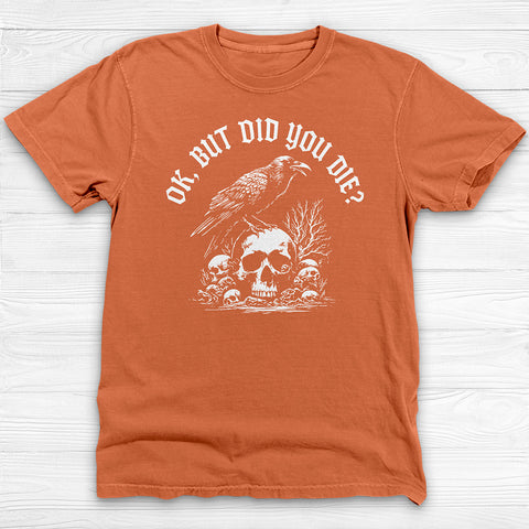 Crow And Skulls Dark Humor Gym Tee