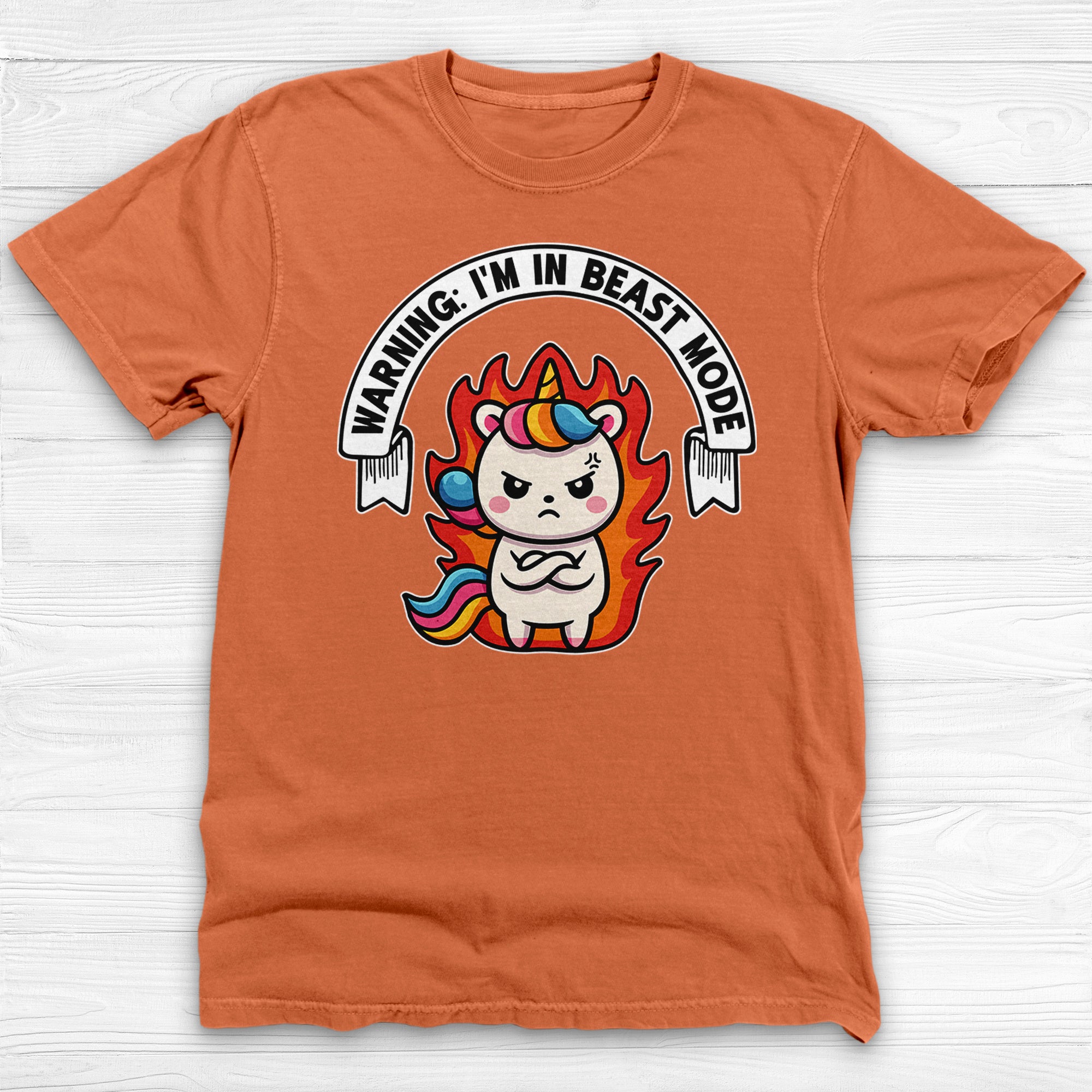 Warning Unicorn In Beast Mode Funny Unisex Gym Shirt Or Pump Cover-T-Shirt-Gym Classics